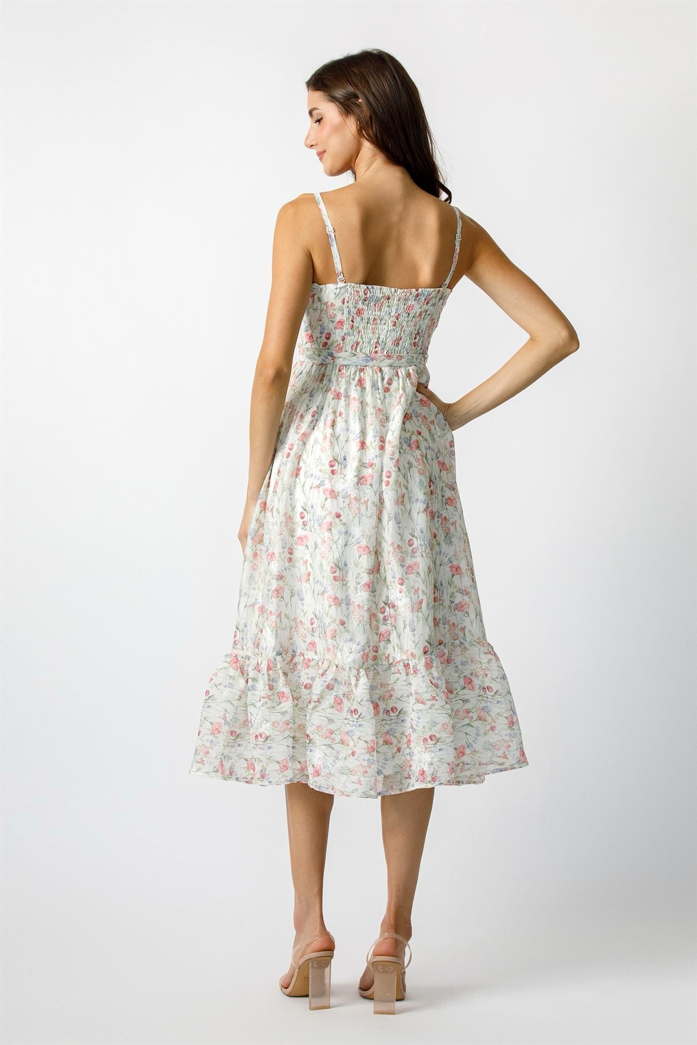 Ivory Floral Midi