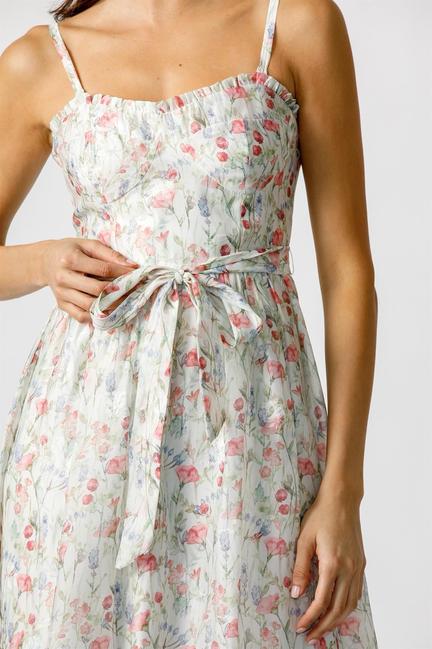 Ivory Floral Midi