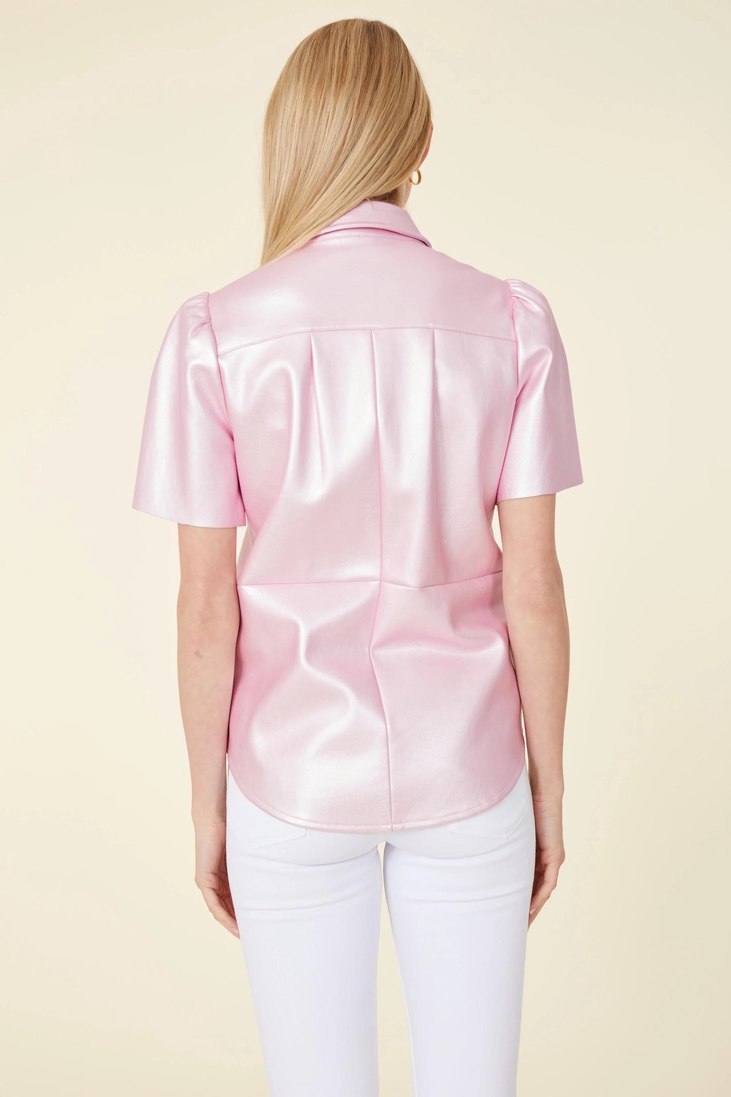 Orchid Vegan Leather Top