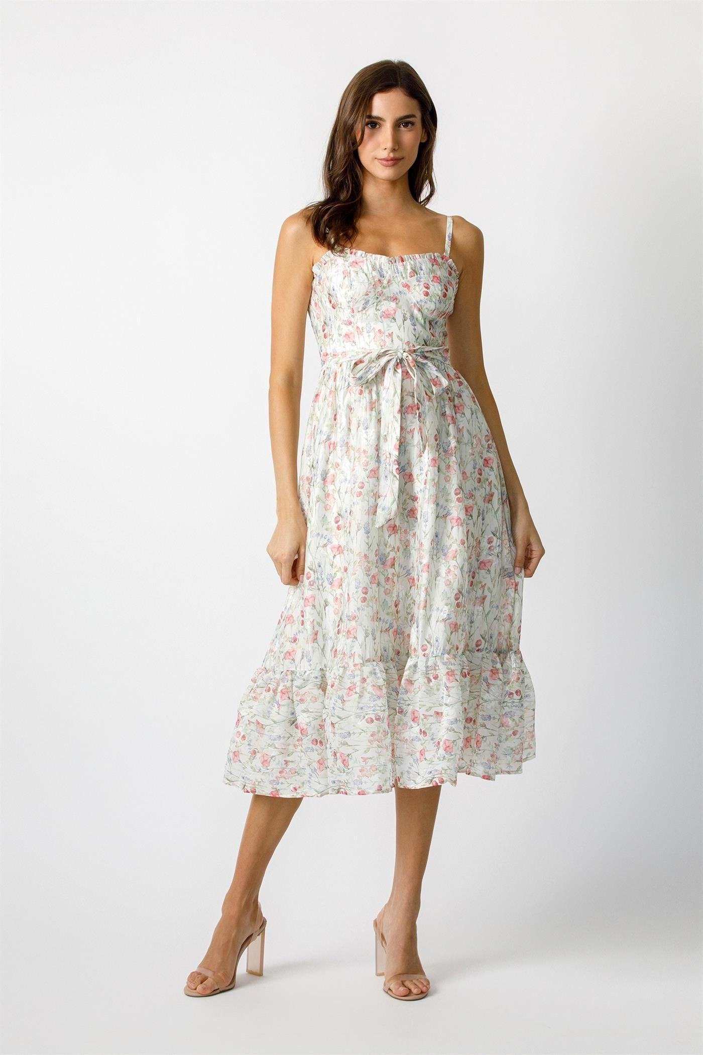 Ivory Floral Midi