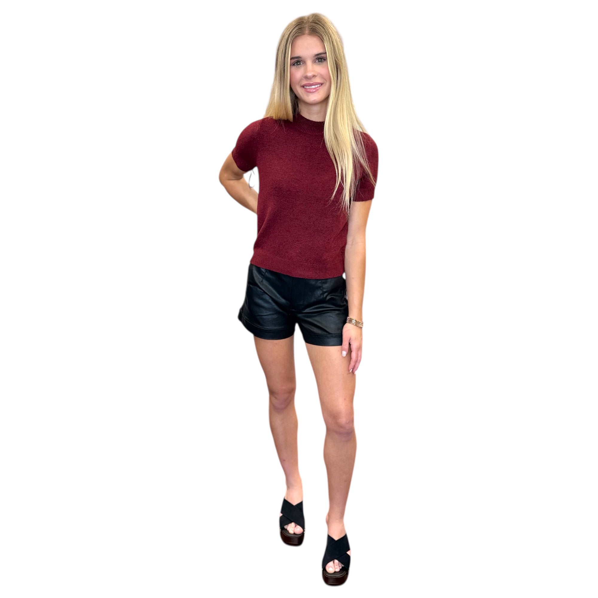Vhari Mock Neck Top