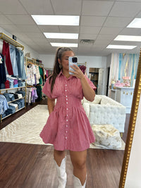 Pleated Shirt Dress
