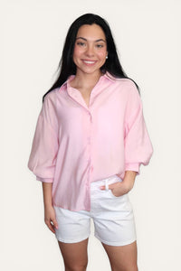Pink Balloon Sleeve Top | Adore Boutique women's clothing & accessories