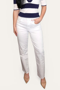 Avery HR Fab AB Easy Straight Leg- Optic White | Adore Boutique women's clothing & accessories