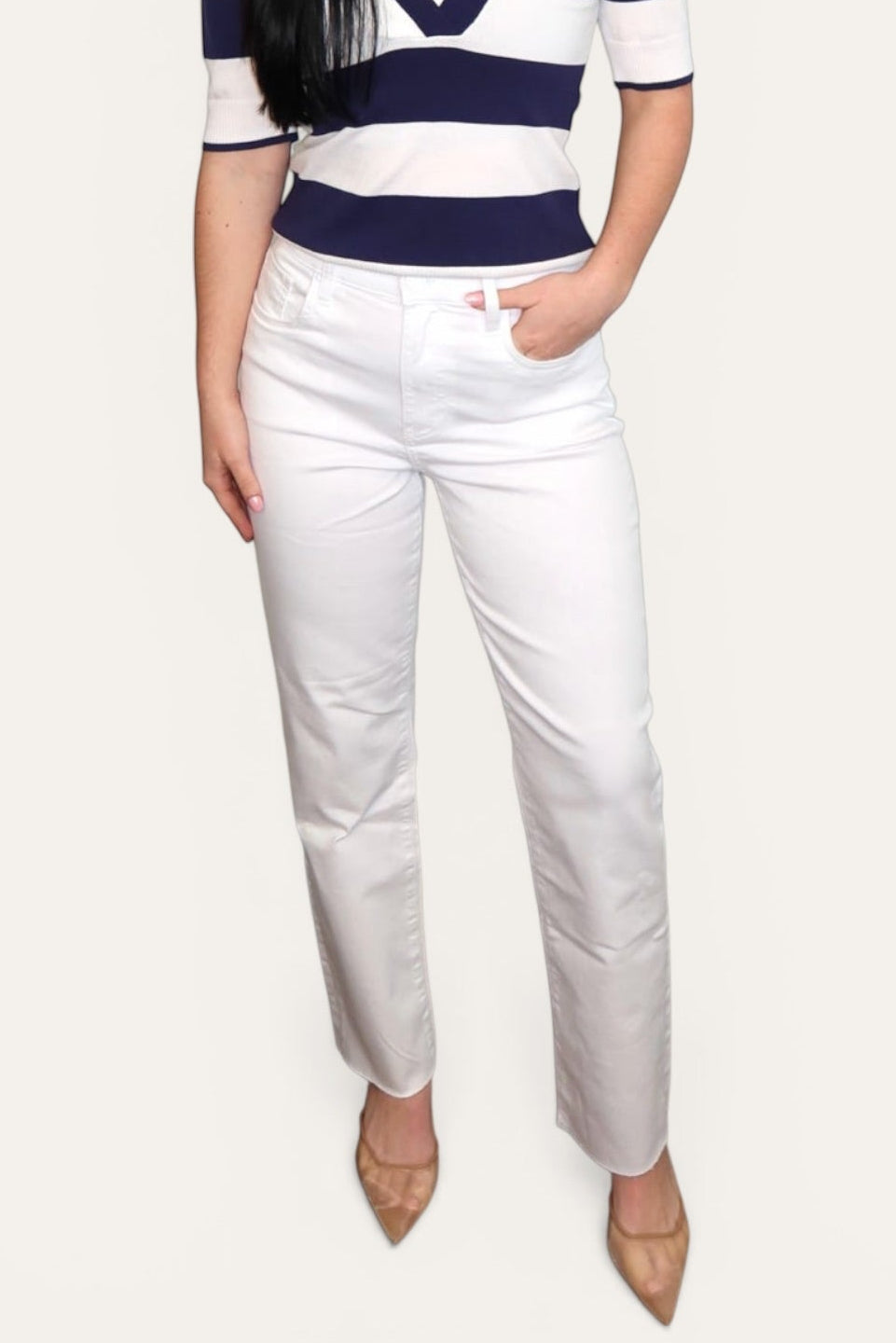 Avery HR Fab AB Easy Straight Leg- Optic White