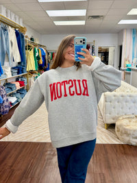 Ruston Arched Puff Graphic Mock Neck Sweatshirt