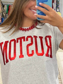 Ruston Arched Puff Graphic Mock Neck Sweatshirt