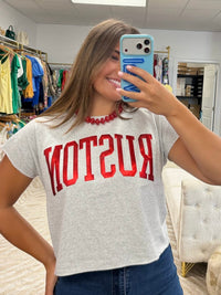 Ruston Metallic Arched Puff Tee
