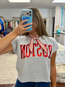 Ruston Metallic Arched Puff Tee