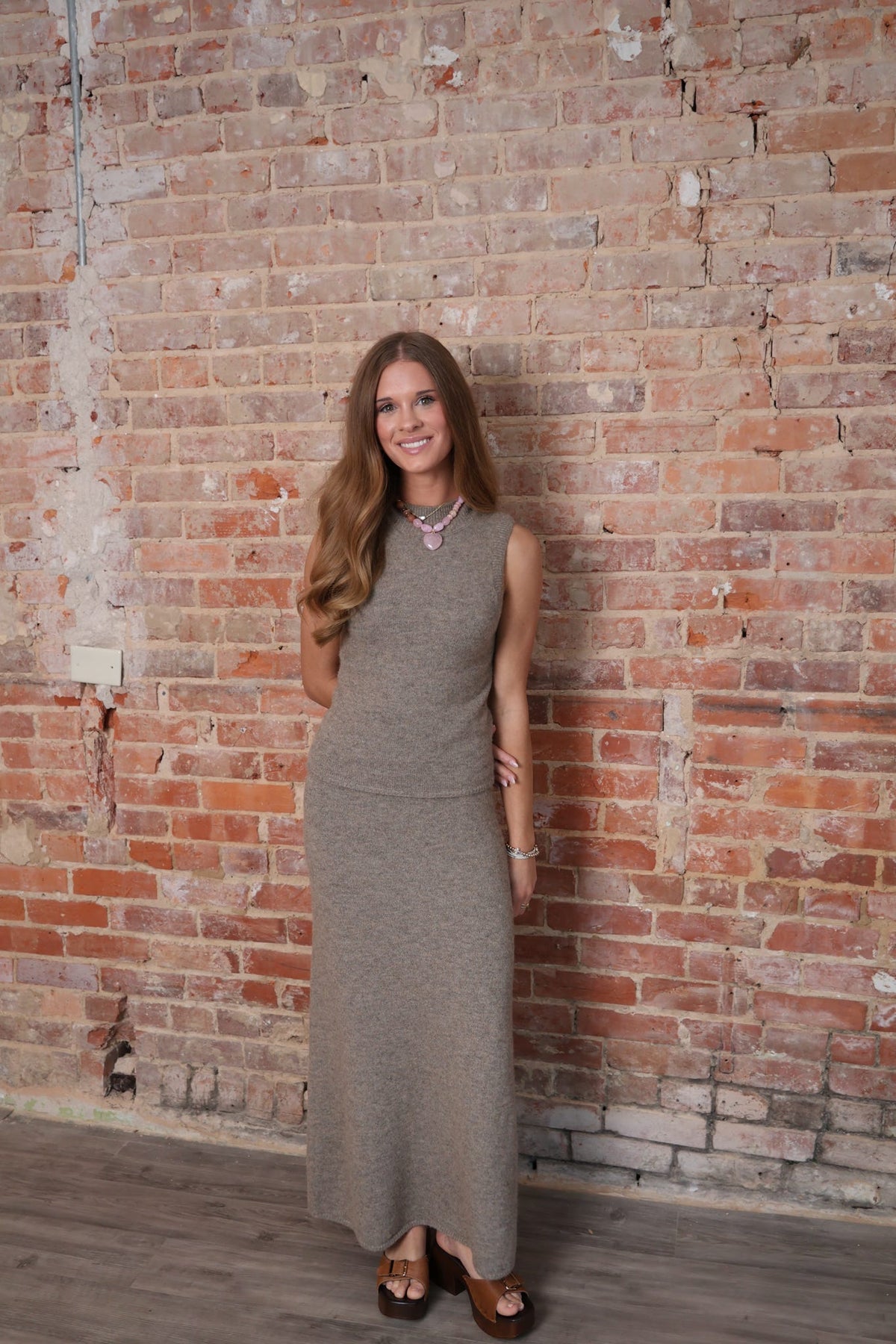 Sweater Maxi Skirt | Elastic Waist Cozy Knit Fall Skirt