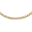 18K Gold Pull Tie Tennis Bracelet: Silver