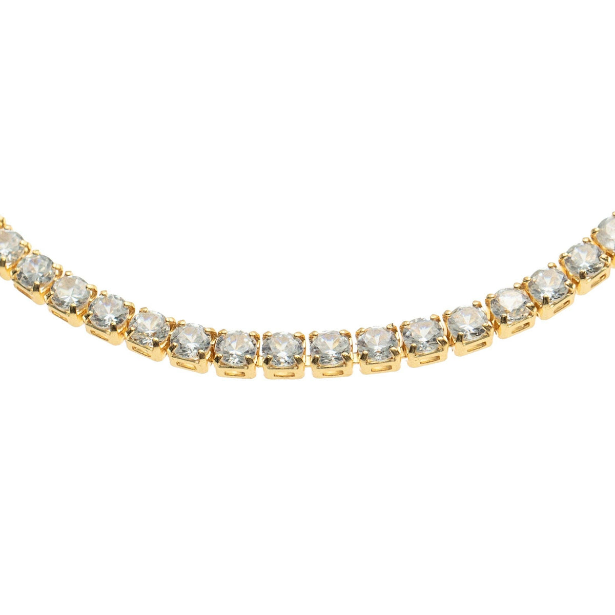 18K Gold Pull Tie Tennis Bracelet: Silver