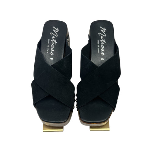 Venice Suede Crisscross Banded Stud Detail Platform Sandal