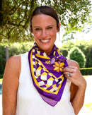 Hollis Scarf | Large Purple & Gold Animal Print LSU Scarf