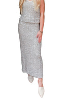 Luster Sequin Maxi Skirt