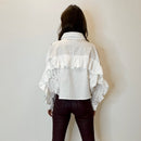 Ruffle Back Poplin Top