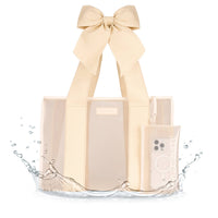 Case-Mate Ecru Raffia Bow Jelly Tote Bag | Adore Boutique women's clothing & accessories
