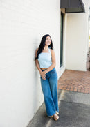 Reiko Baby Blue Halter Top