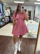 Pleated Shirt Dress