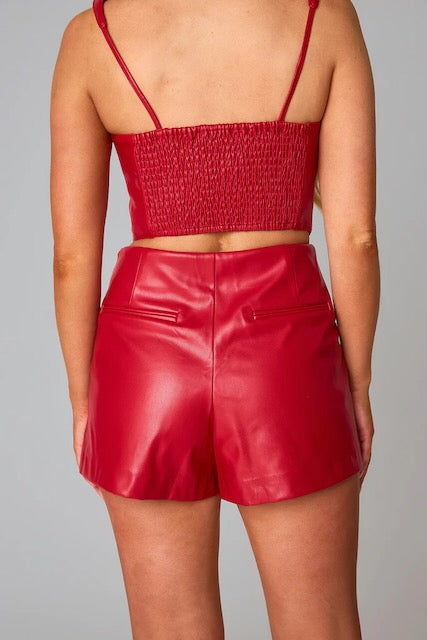 John Vegan Leather Skort