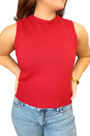Renier Knit Sweater Vest with Removable Denim Collar