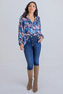 Floral Vintage V Neck Top