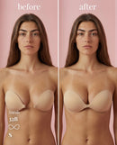 Strapless Backless Reusable Adhesive Push Up Sticky Bra
