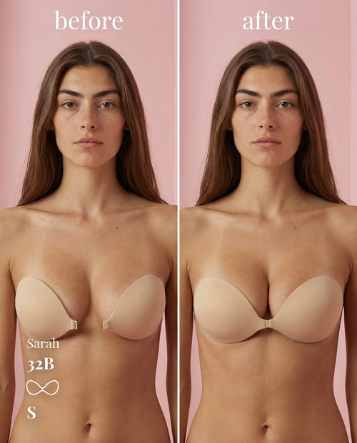 Strapless Backless Reusable Adhesive Push Up Sticky Bra