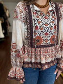 Long Sleeve Fall Print Tip