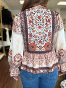 Long Sleeve Fall Print Tip