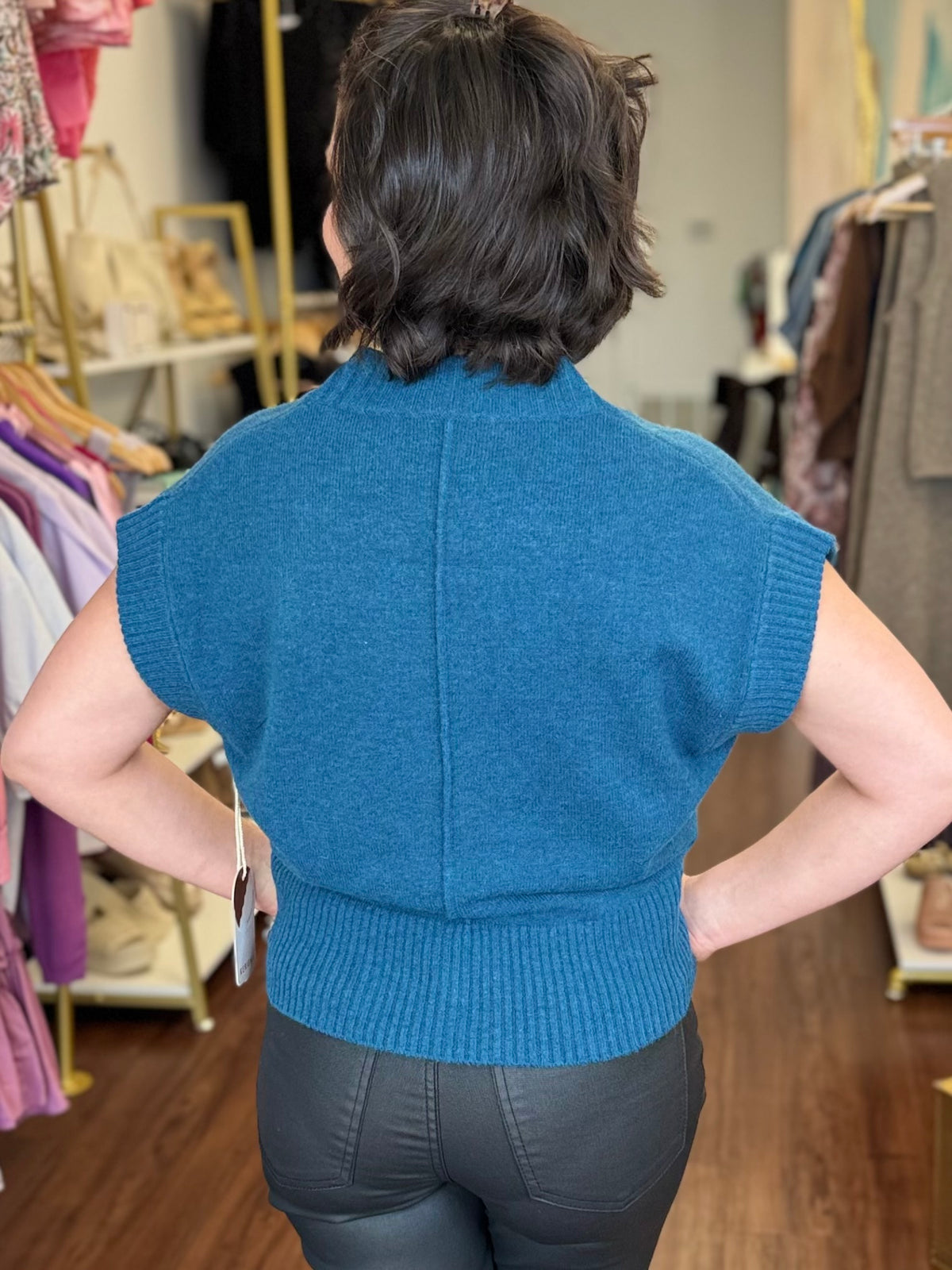 Gwyneth Vest- Mosaic Teal