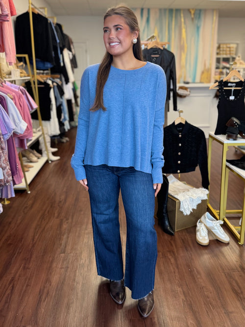 Kerisma azzurro Wagner crew styled at Adore Boutique