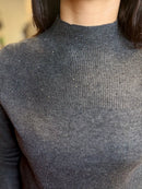Long Sleeve Knit Top With Rhinestone Detail