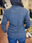 Long Sleeve Knit Top With Rhinestone Detail