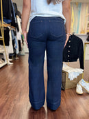 Maya High Rise Fab AB Wide Leg Jeans in Amaze | KFTK Wide Hem