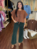 Bonfire cropped sweater vest front view