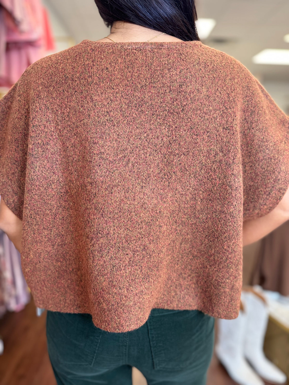 Bonfire marled knit texture close-up