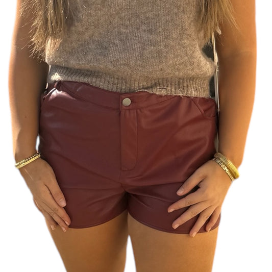 Night Vision Faux Leather Shorts