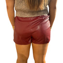 Night Vision Faux Leather Shorts