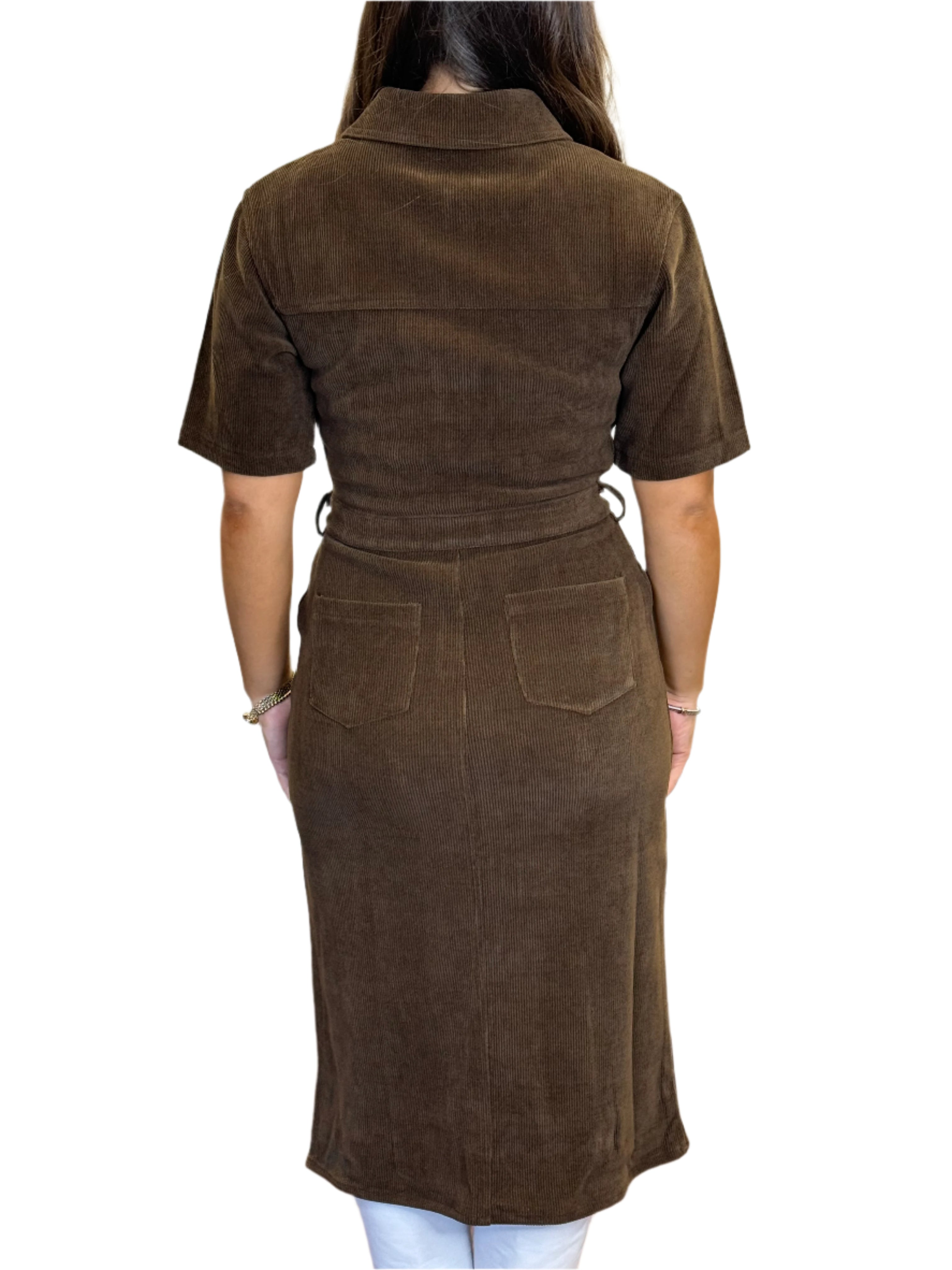 Paradox Cord Shirt Midi Dress
