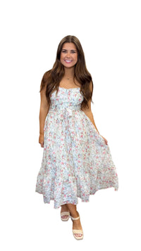 Ivory Floral Midi