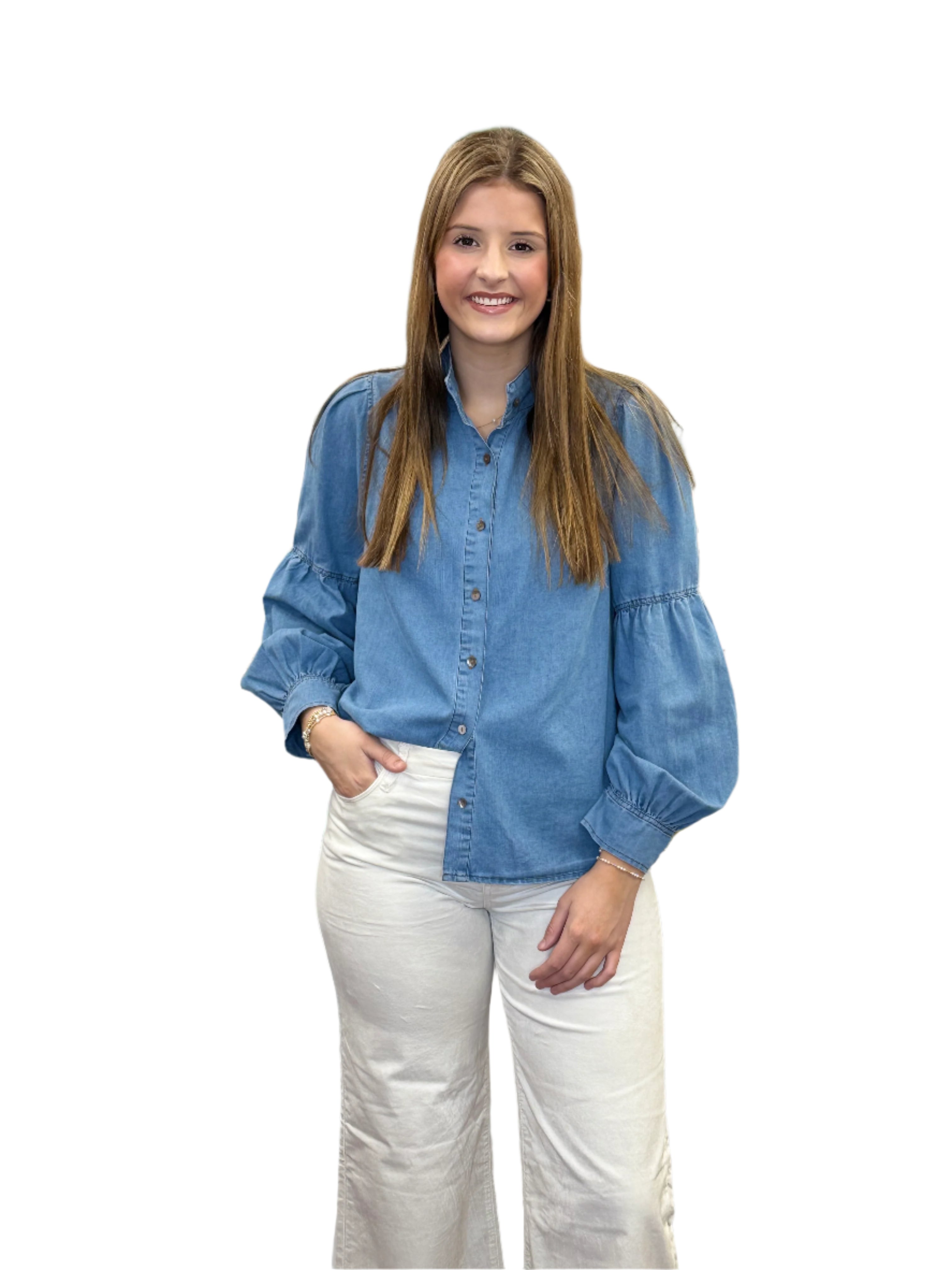 Light Denim Button Down
