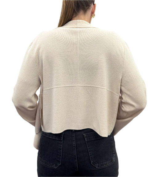 Odeon Soft Ecru Sweater Material Knit Jacket