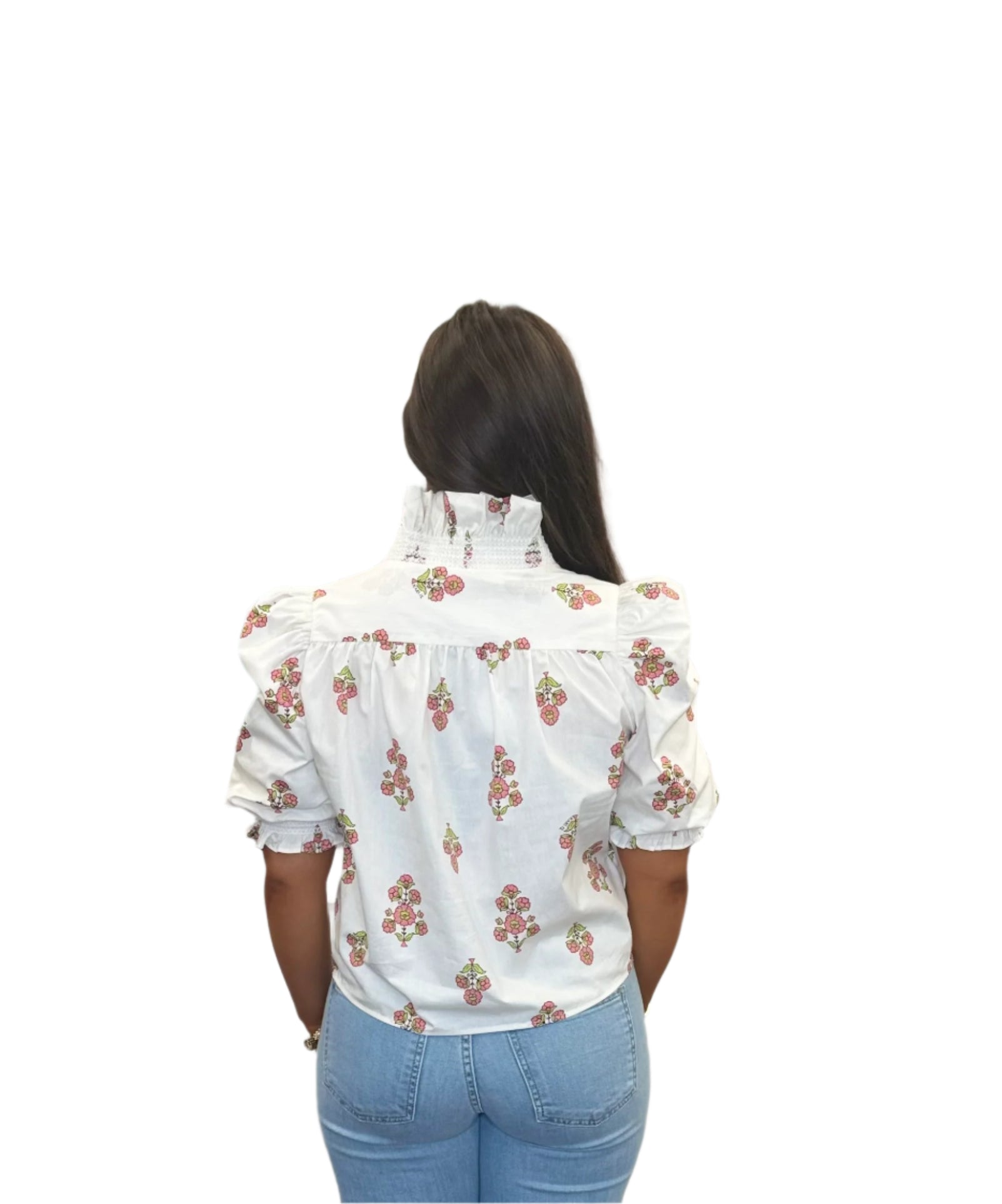 London Floral Ruffle Top