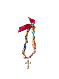 Scarf Necklace with Charm