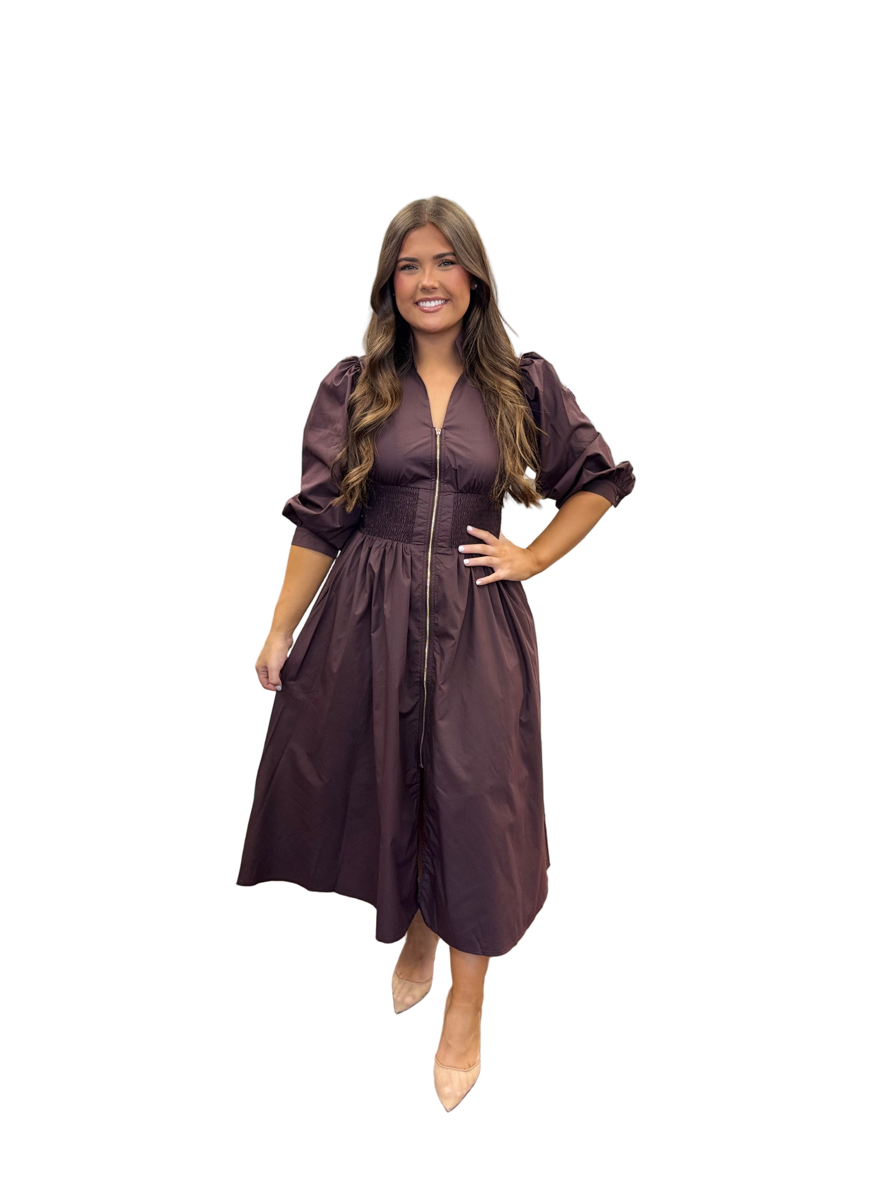 Cinched Waist Midi