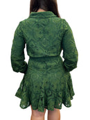 Serane Embroidered Lace Shirt Dress