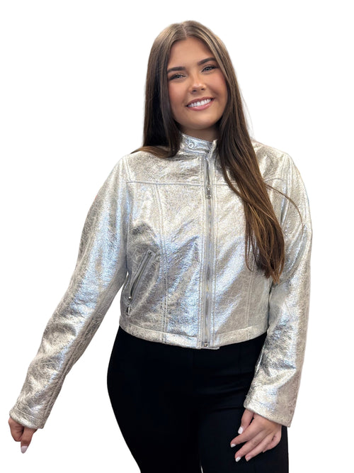 Silver Jacket | Adore Boutique women's clothing & accessories