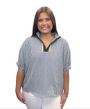 Navy Stripe Top