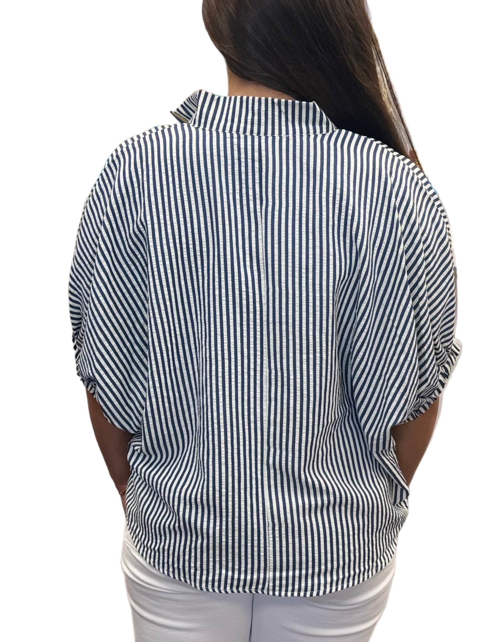 Navy Stripe Top